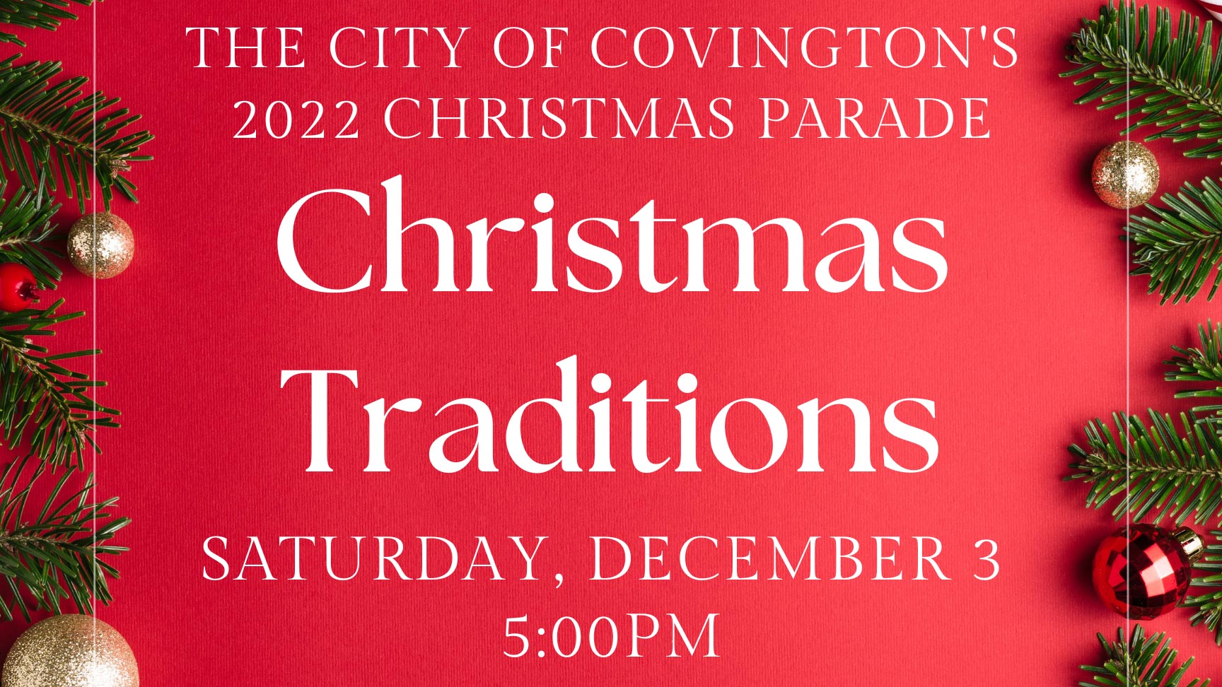 2022 Covington Christmas Parade Flyer Templogo